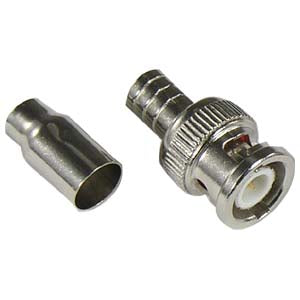 RG59 BNC Male Crimp-on Connector 2pc (Connector + Ferrule) RG59 BNC Male Crimp-on Connector 2pc (Connector + Ferrule)